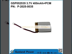 GSP052535 3.7V 400mAh+PCM Battery